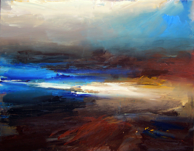 Af havets skød. Akryl på lærred 110 x 86 cm.